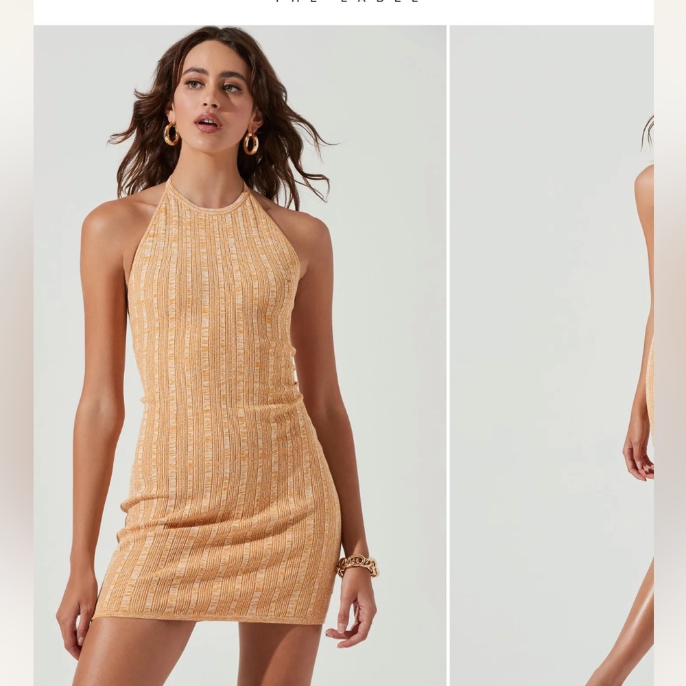 ASTR halter mini dress
